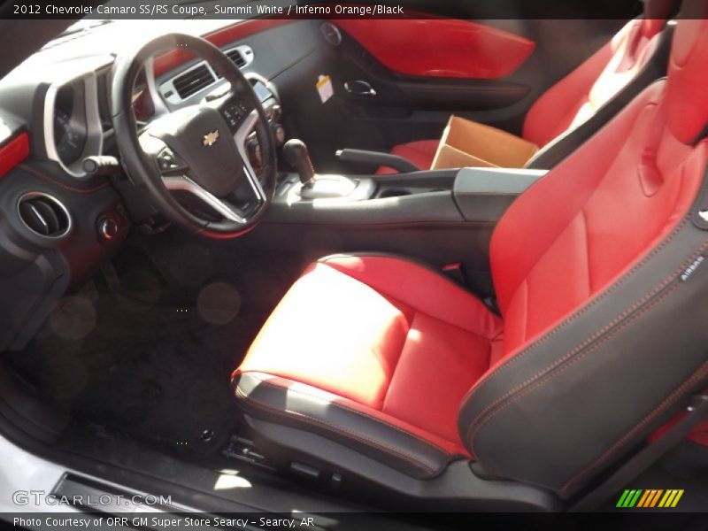 Summit White / Inferno Orange/Black 2012 Chevrolet Camaro SS/RS Coupe