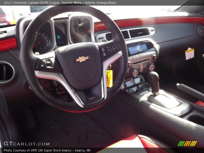 Summit White / Inferno Orange/Black 2012 Chevrolet Camaro SS/RS Coupe