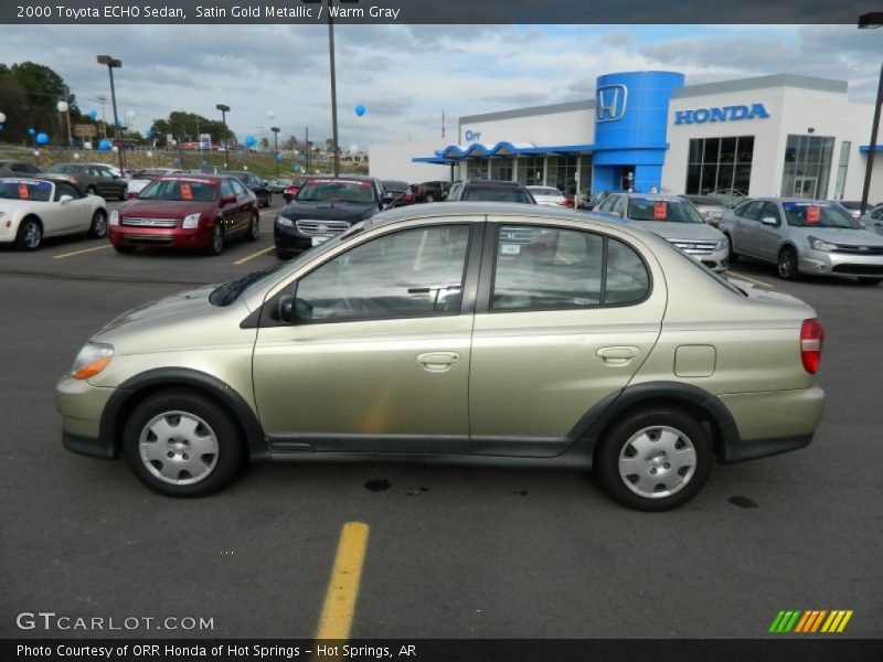 Satin Gold Metallic / Warm Gray 2000 Toyota ECHO Sedan