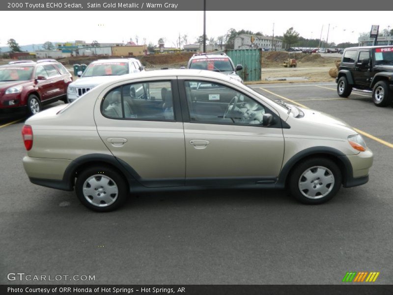 Satin Gold Metallic / Warm Gray 2000 Toyota ECHO Sedan