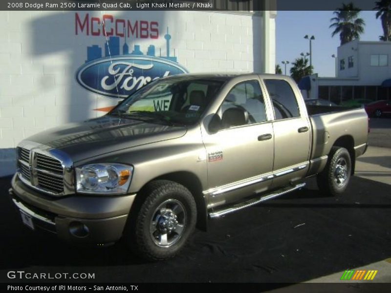 Light Khaki Metallic / Khaki 2008 Dodge Ram 2500 Laramie Quad Cab