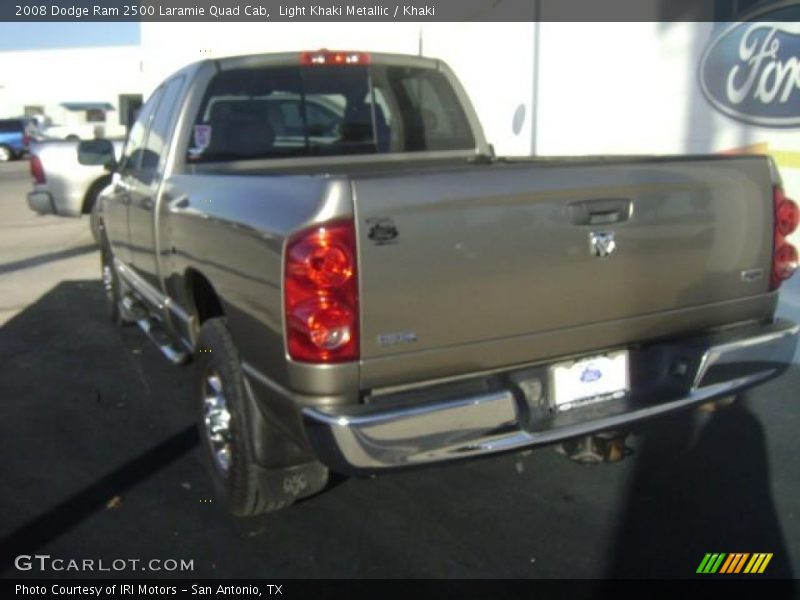 Light Khaki Metallic / Khaki 2008 Dodge Ram 2500 Laramie Quad Cab