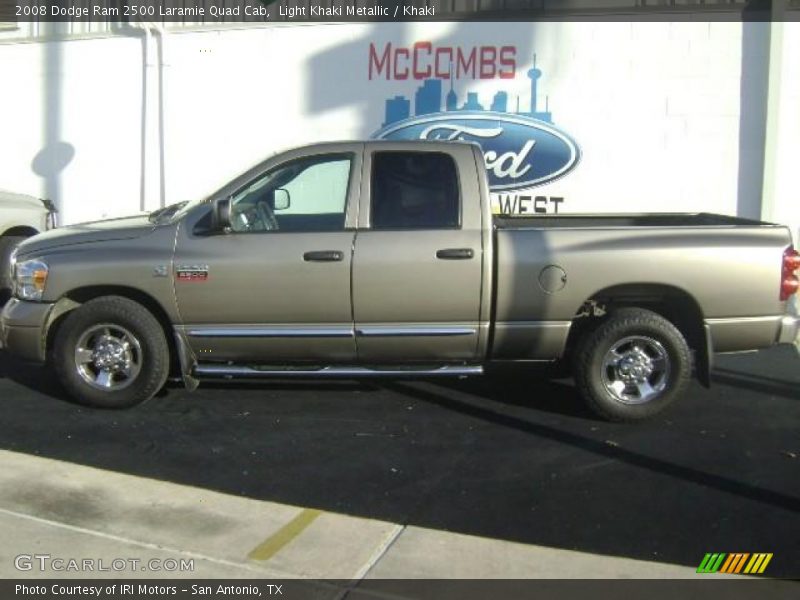 Light Khaki Metallic / Khaki 2008 Dodge Ram 2500 Laramie Quad Cab