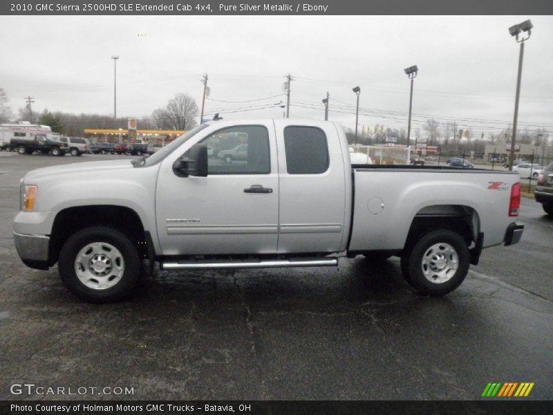 Pure Silver Metallic / Ebony 2010 GMC Sierra 2500HD SLE Extended Cab 4x4