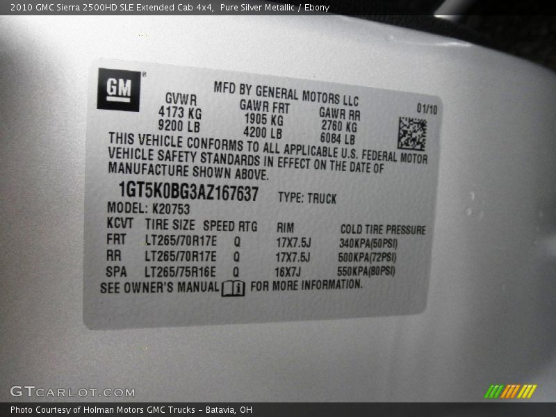 Pure Silver Metallic / Ebony 2010 GMC Sierra 2500HD SLE Extended Cab 4x4