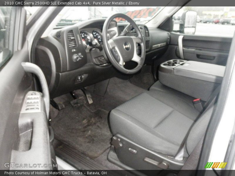 Pure Silver Metallic / Ebony 2010 GMC Sierra 2500HD SLE Extended Cab 4x4