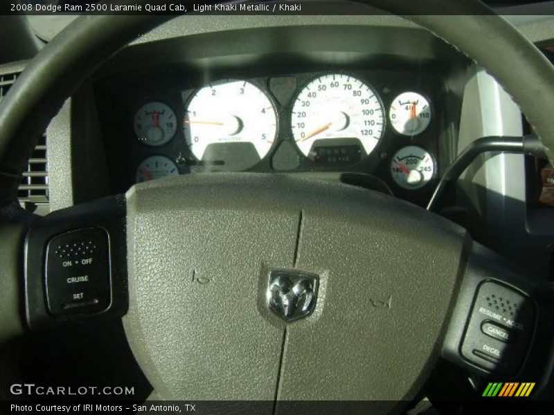 Light Khaki Metallic / Khaki 2008 Dodge Ram 2500 Laramie Quad Cab