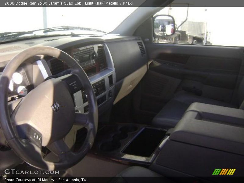 Light Khaki Metallic / Khaki 2008 Dodge Ram 2500 Laramie Quad Cab