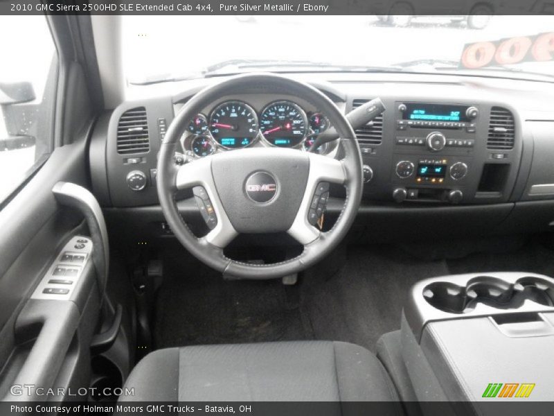 Pure Silver Metallic / Ebony 2010 GMC Sierra 2500HD SLE Extended Cab 4x4