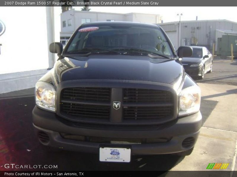Brilliant Black Crystal Pearl / Medium Slate Gray 2007 Dodge Ram 1500 ST Regular Cab