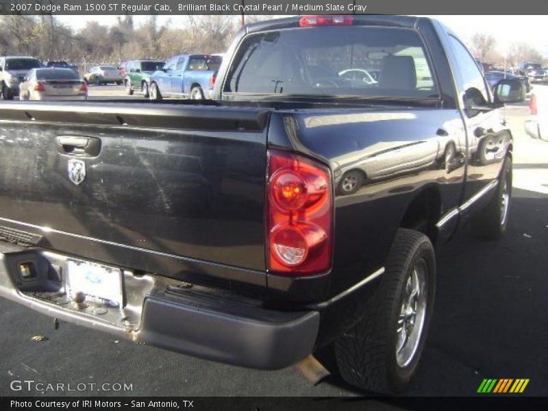 Brilliant Black Crystal Pearl / Medium Slate Gray 2007 Dodge Ram 1500 ST Regular Cab