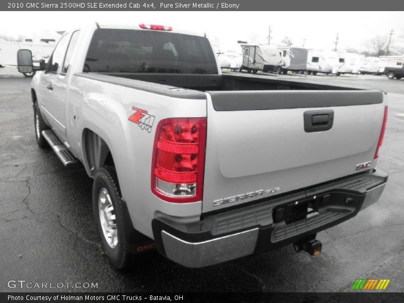 Pure Silver Metallic / Ebony 2010 GMC Sierra 2500HD SLE Extended Cab 4x4