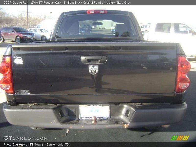 Brilliant Black Crystal Pearl / Medium Slate Gray 2007 Dodge Ram 1500 ST Regular Cab