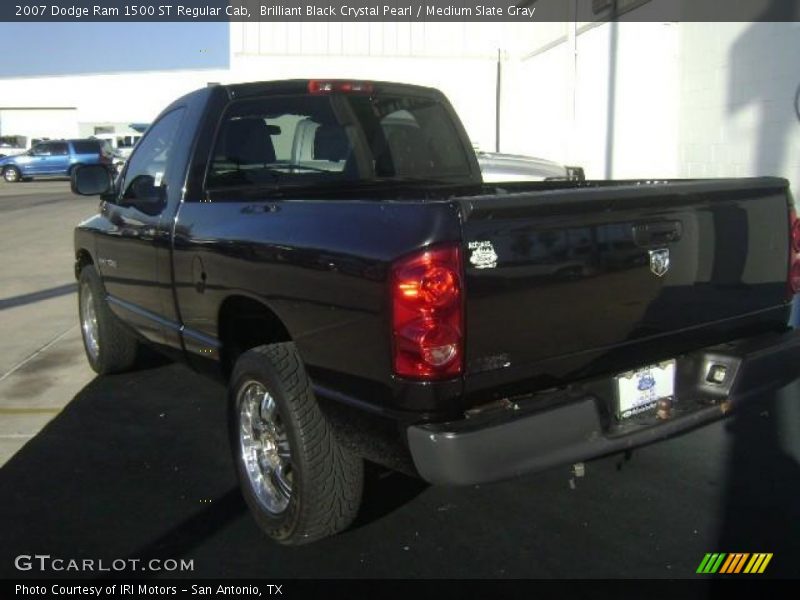 Brilliant Black Crystal Pearl / Medium Slate Gray 2007 Dodge Ram 1500 ST Regular Cab