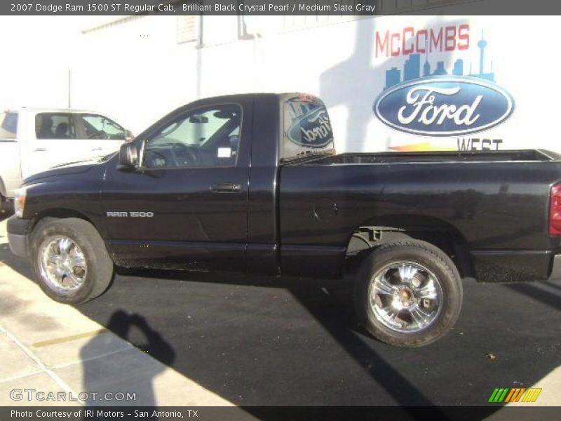 Brilliant Black Crystal Pearl / Medium Slate Gray 2007 Dodge Ram 1500 ST Regular Cab