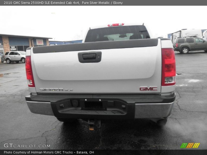 Pure Silver Metallic / Ebony 2010 GMC Sierra 2500HD SLE Extended Cab 4x4