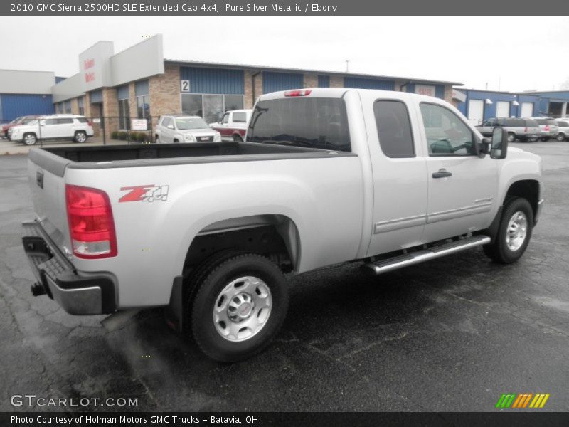 Pure Silver Metallic / Ebony 2010 GMC Sierra 2500HD SLE Extended Cab 4x4