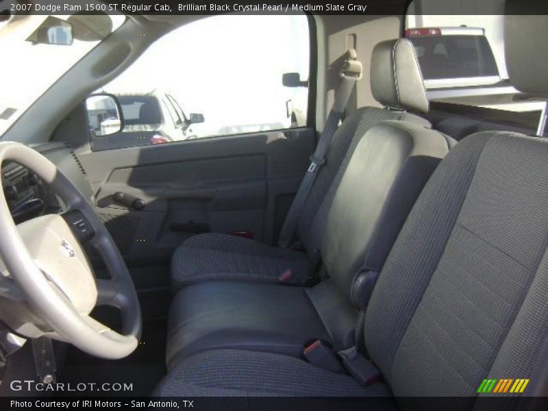 Brilliant Black Crystal Pearl / Medium Slate Gray 2007 Dodge Ram 1500 ST Regular Cab