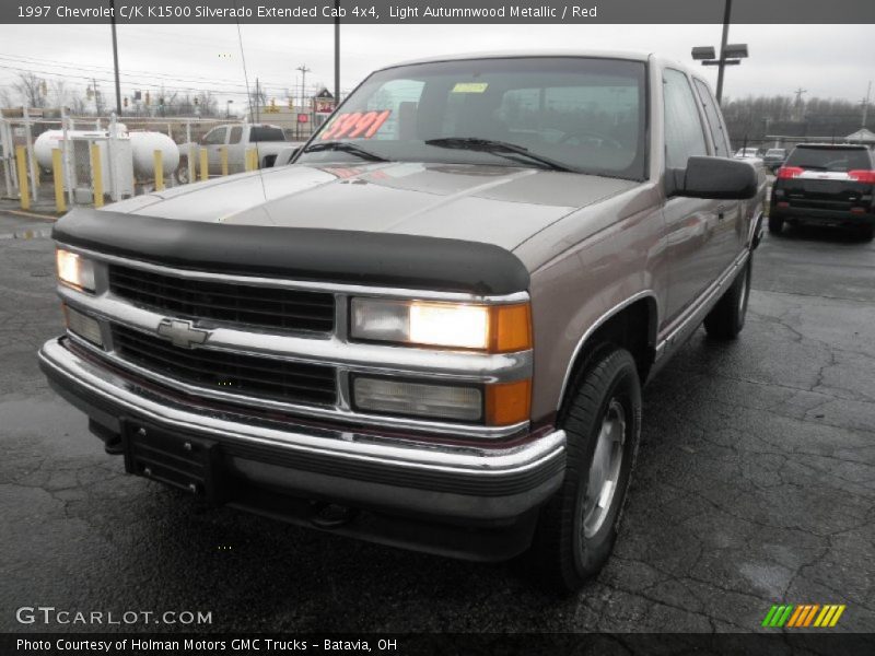 Light Autumnwood Metallic / Red 1997 Chevrolet C/K K1500 Silverado Extended Cab 4x4