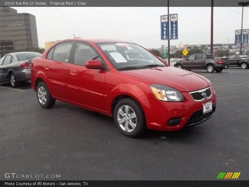 Tropical Red / Gray 2010 Kia Rio LX Sedan