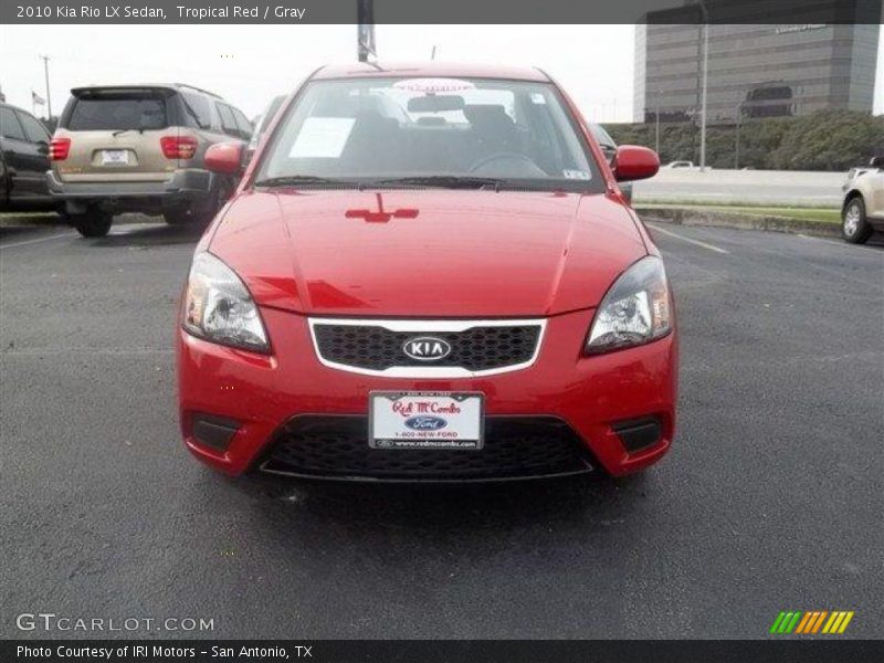 Tropical Red / Gray 2010 Kia Rio LX Sedan