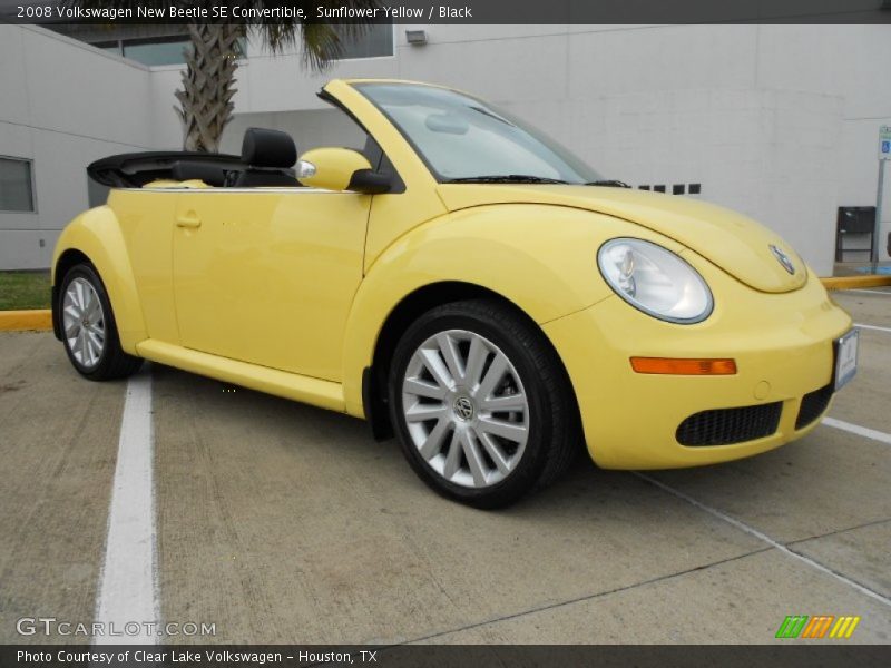 Sunflower Yellow / Black 2008 Volkswagen New Beetle SE Convertible