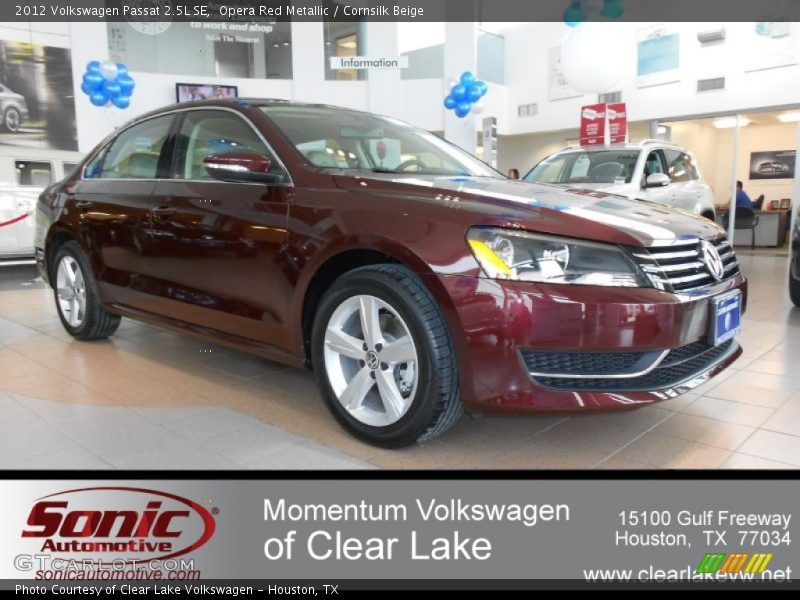 Opera Red Metallic / Cornsilk Beige 2012 Volkswagen Passat 2.5L SE