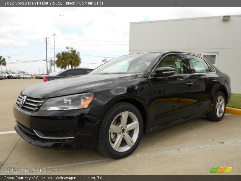 Black / Cornsilk Beige 2012 Volkswagen Passat 2.5L SE
