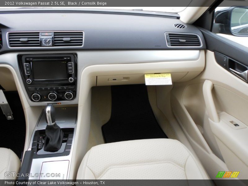 Black / Cornsilk Beige 2012 Volkswagen Passat 2.5L SE