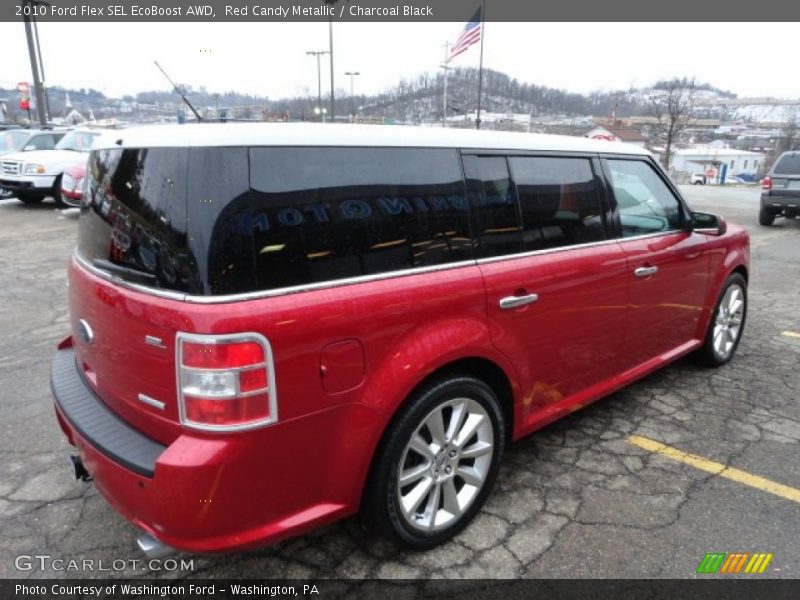 Red Candy Metallic / Charcoal Black 2010 Ford Flex SEL EcoBoost AWD