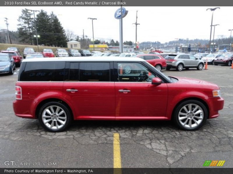 Red Candy Metallic / Charcoal Black 2010 Ford Flex SEL EcoBoost AWD