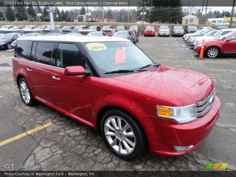Red Candy Metallic / Charcoal Black 2010 Ford Flex SEL EcoBoost AWD