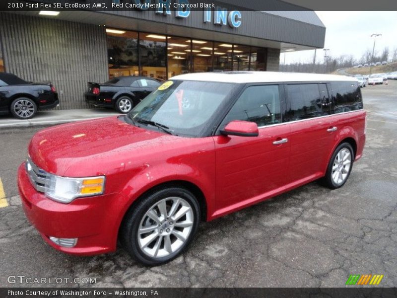 Red Candy Metallic / Charcoal Black 2010 Ford Flex SEL EcoBoost AWD