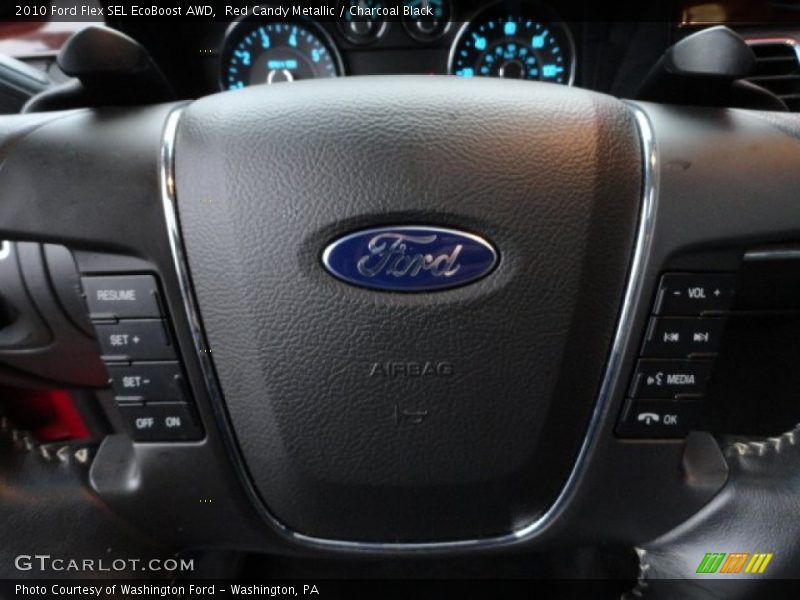 Red Candy Metallic / Charcoal Black 2010 Ford Flex SEL EcoBoost AWD