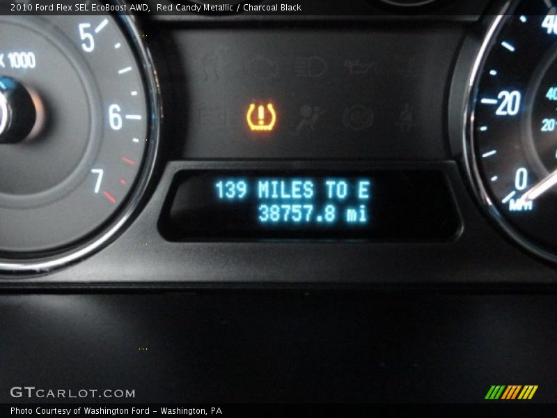 Red Candy Metallic / Charcoal Black 2010 Ford Flex SEL EcoBoost AWD