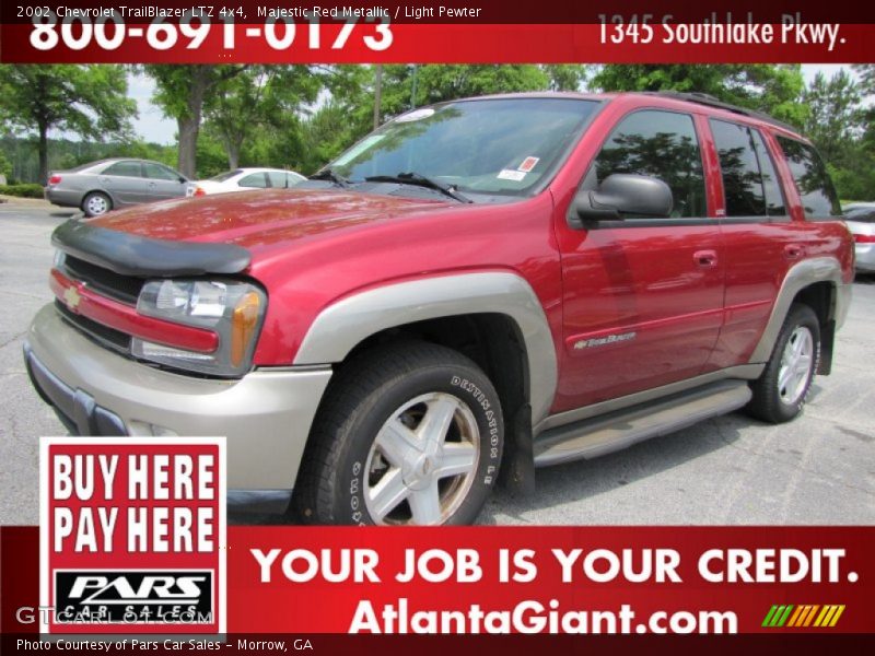 Majestic Red Metallic / Light Pewter 2002 Chevrolet TrailBlazer LTZ 4x4