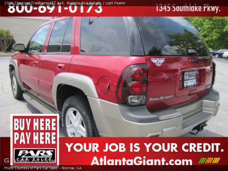 Majestic Red Metallic / Light Pewter 2002 Chevrolet TrailBlazer LTZ 4x4