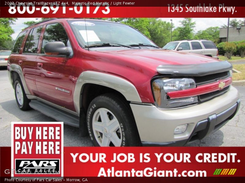 Majestic Red Metallic / Light Pewter 2002 Chevrolet TrailBlazer LTZ 4x4