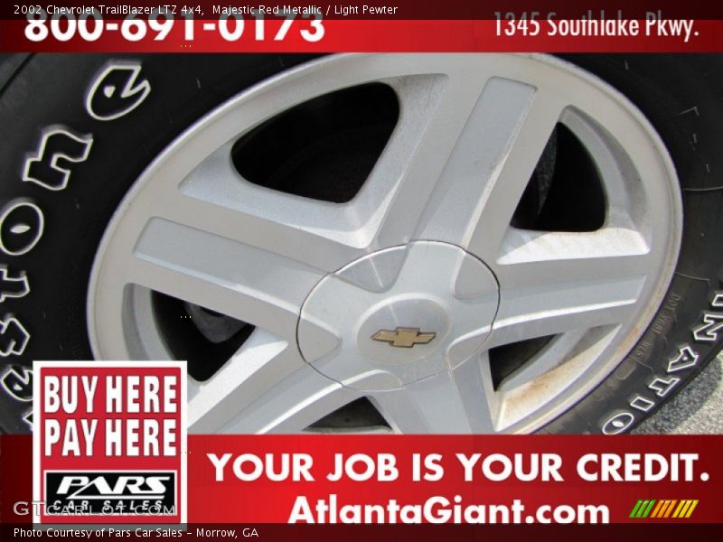 Majestic Red Metallic / Light Pewter 2002 Chevrolet TrailBlazer LTZ 4x4