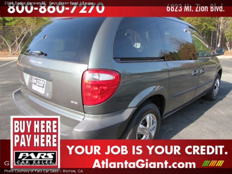 Onyx Green Pearl / Taupe 2003 Dodge Caravan SE