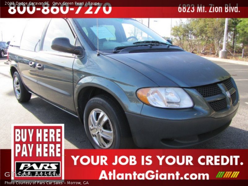 Onyx Green Pearl / Taupe 2003 Dodge Caravan SE