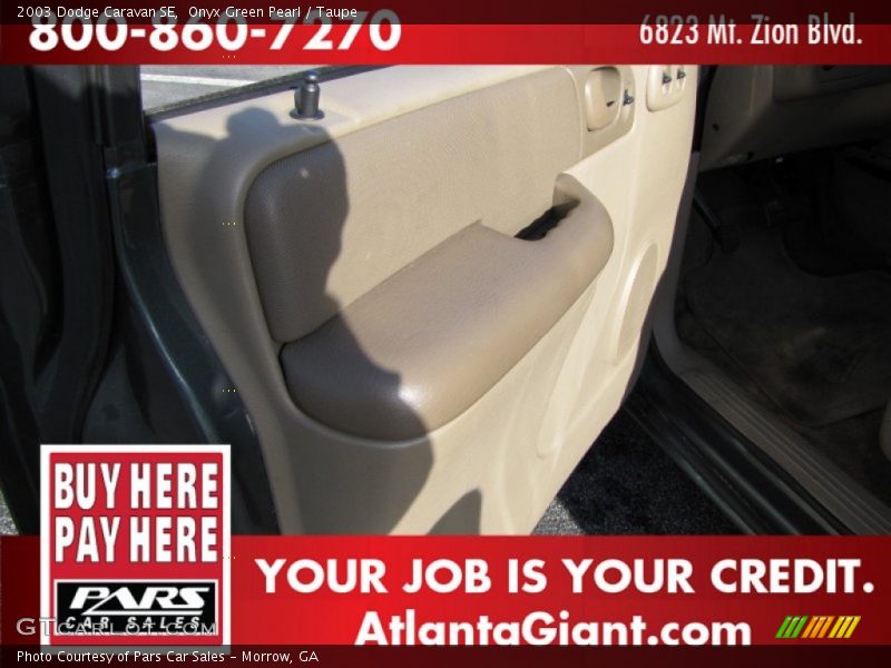 Onyx Green Pearl / Taupe 2003 Dodge Caravan SE