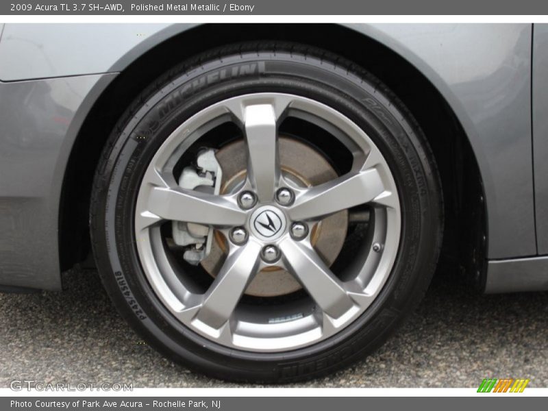 Polished Metal Metallic / Ebony 2009 Acura TL 3.7 SH-AWD