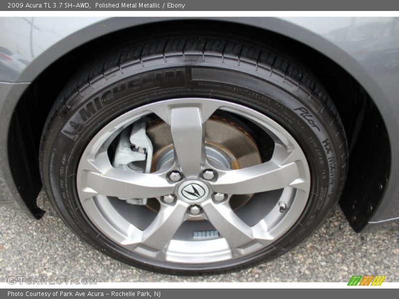 Polished Metal Metallic / Ebony 2009 Acura TL 3.7 SH-AWD