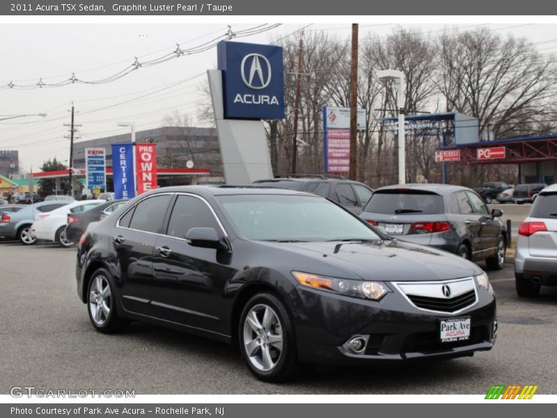 Graphite Luster Pearl / Taupe 2011 Acura TSX Sedan