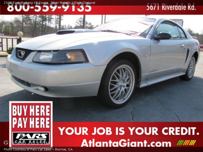 Silver Metallic / Dark Charcoal 2003 Ford Mustang V6 Coupe