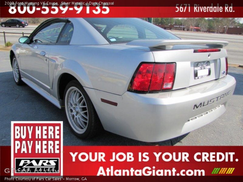 Silver Metallic / Dark Charcoal 2003 Ford Mustang V6 Coupe