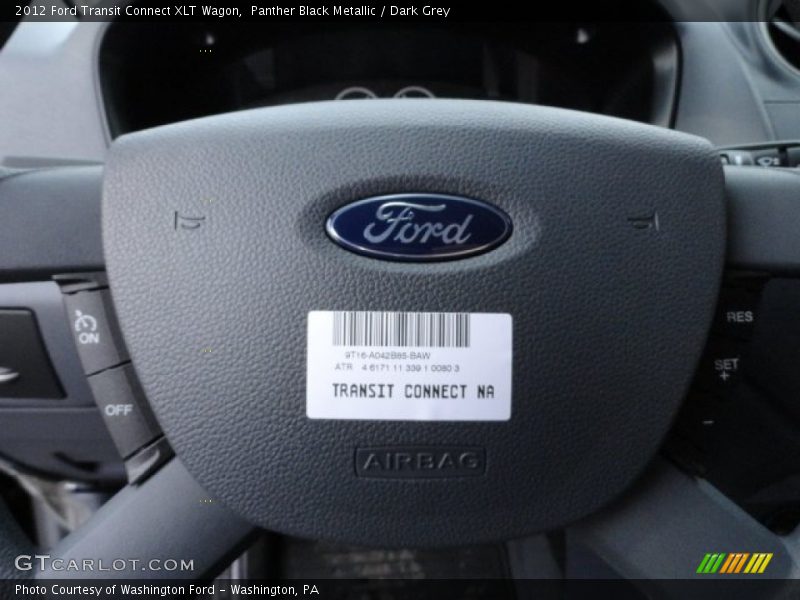 Panther Black Metallic / Dark Grey 2012 Ford Transit Connect XLT Wagon