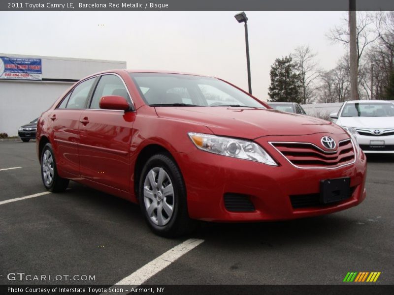 Barcelona Red Metallic / Bisque 2011 Toyota Camry LE