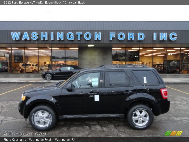 Ebony Black / Charcoal Black 2012 Ford Escape XLT 4WD